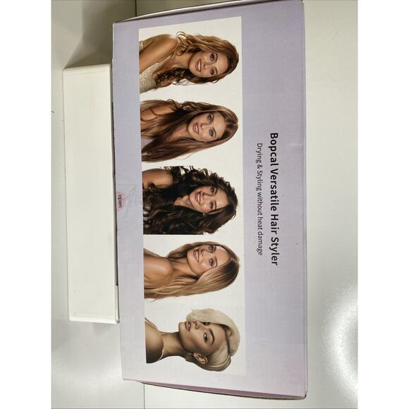 Bopcal 5-in-1 Air Wrap Hair Styler w/ Travel Bag, Pink Curler Dryer Straightener - Picture 11 of 11